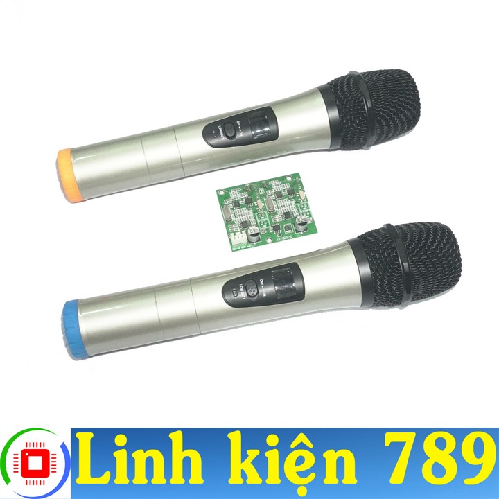 Micro không dây UHF màu đen,màu vàng (2 mic)