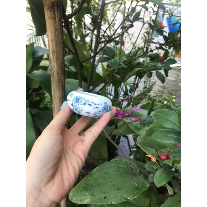 Combo 5 cóng sứ đựng sâu, dế cho chim mào, chòe