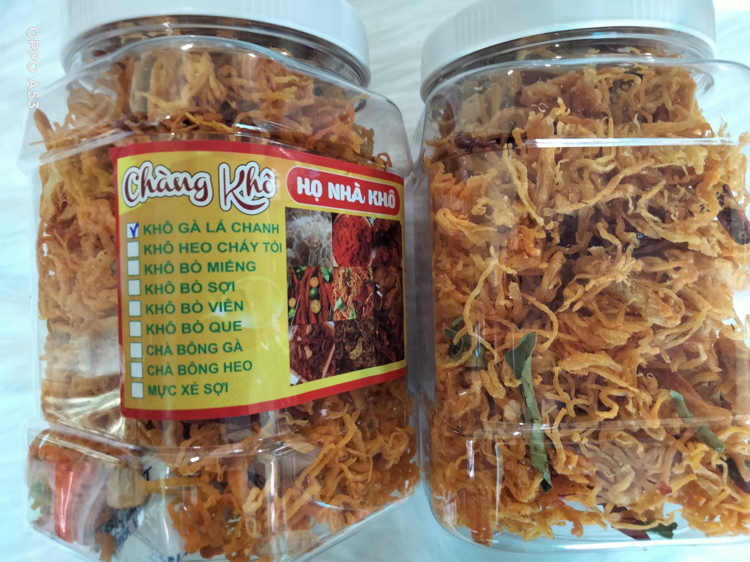 500g KHÔ GÀ LÁ CHANH - đồ ăn vặt