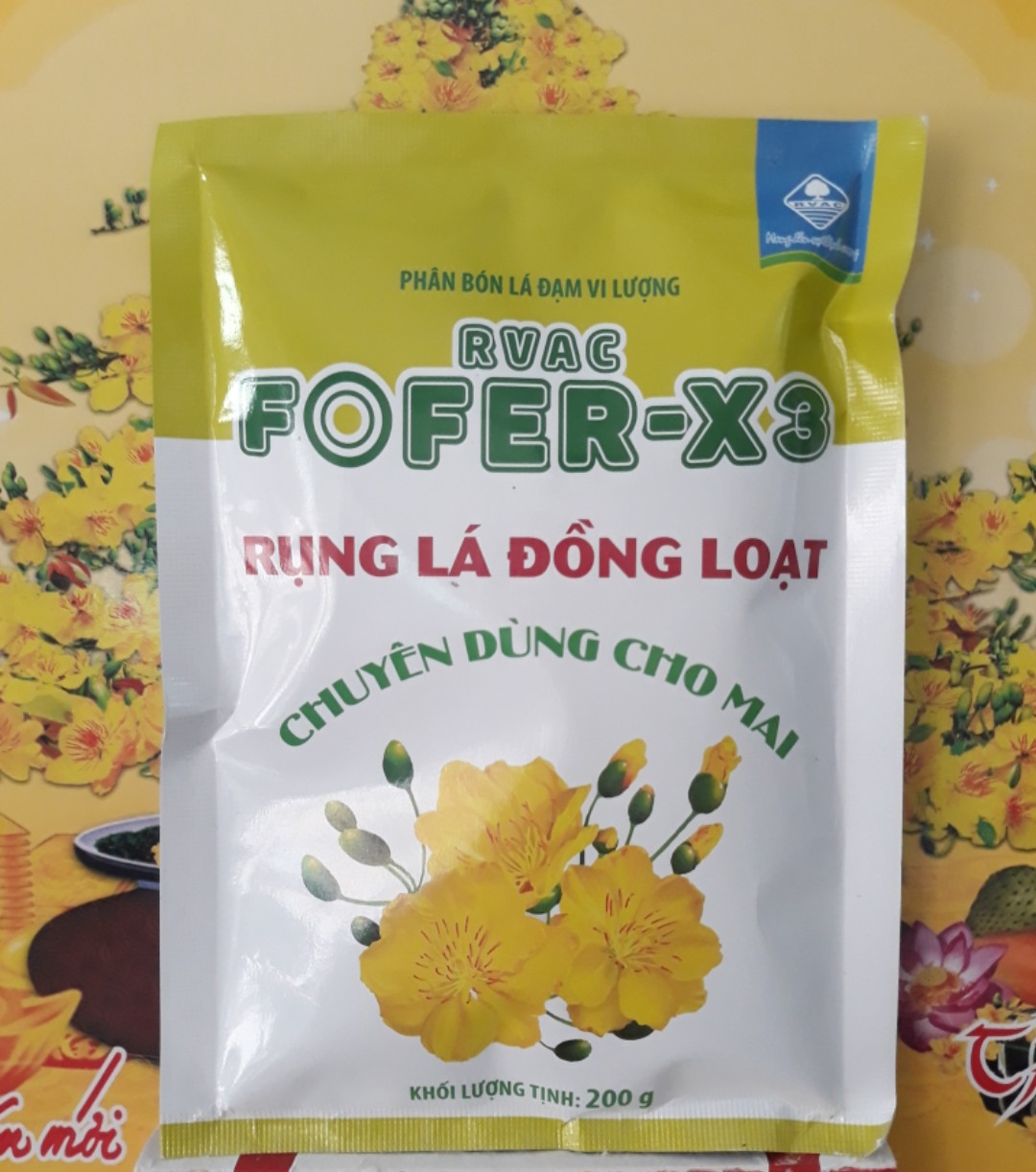 Rụng Lá Mai FOFER-X3 gói 200gr - Chế phẩm hổ trợ rụng lá mai - Không cần lặt tay
