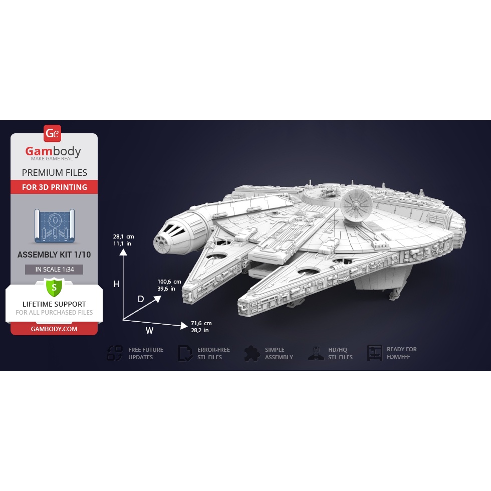 File in 3D Millennium Falcon - Star Wars