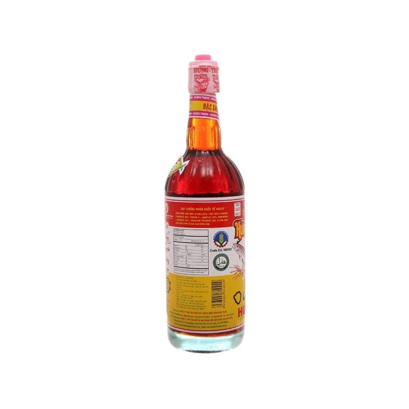 NƯỚC MẮM HƯNG THỊNH 40 ĐỘ ĐẠM 750ML (NẮP HỒNG)