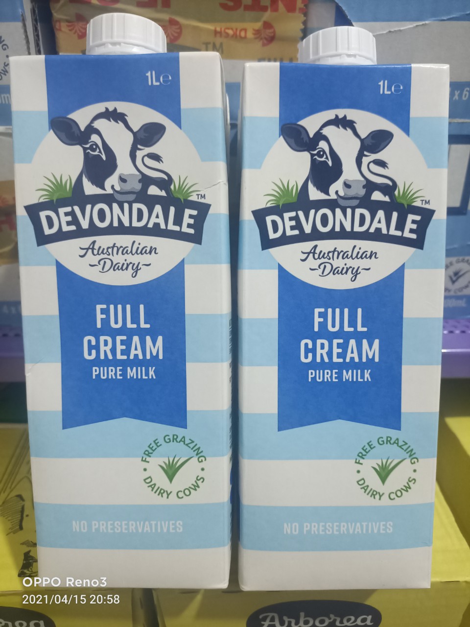 Date T10.2021 mẫu mới Sữa tươi nguyên kem Devondale nhập từ Úc thùng 10 hộp 1 lít