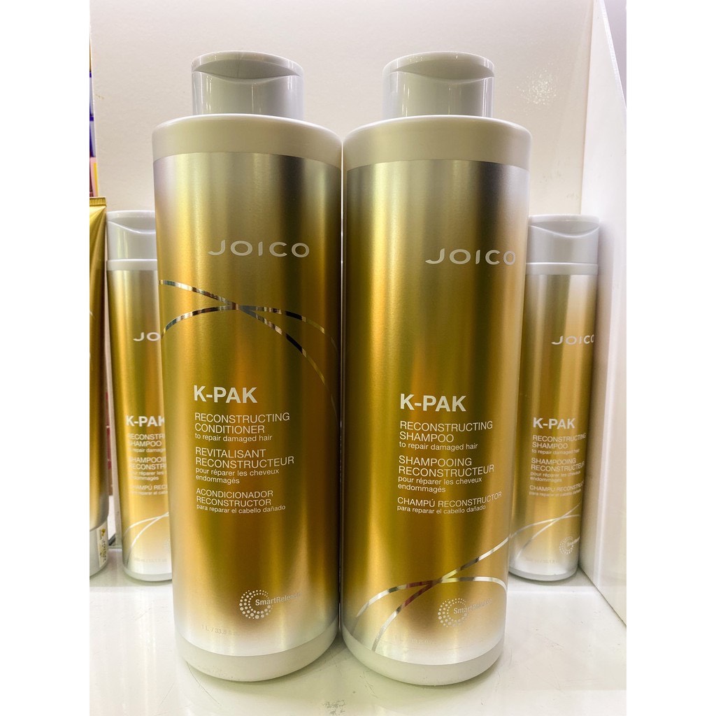 Cặp gội xả phục hồi tóc hư tổn Joico K-Pak Reconstructing 1000mlx2