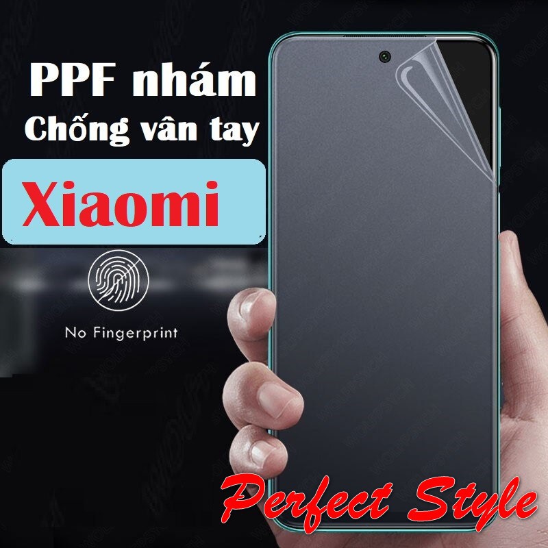 Dán PPF Nhám Chống vân tay Xiaomi Redmi note 10 / note 10 pro 4g 5g - mi 11 lite - K40 pro - F3 - Poco x3 pro