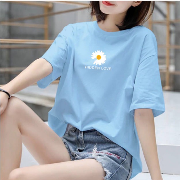 Áo nữ in hoa cúc nhí màu sắc