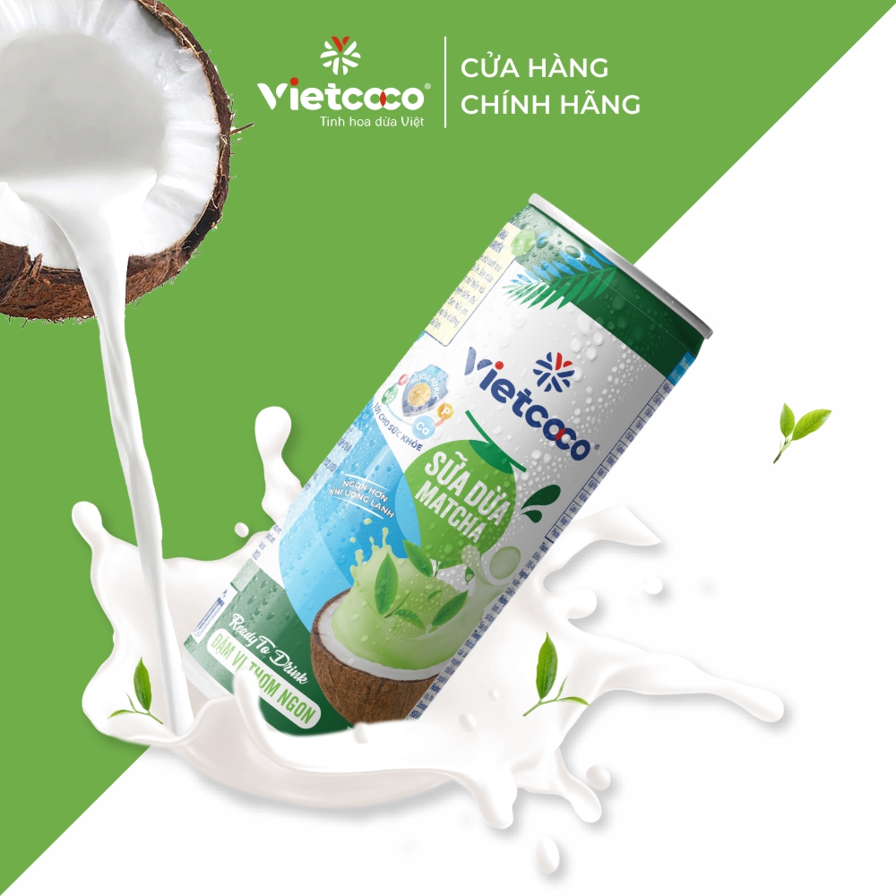 Sữa dừa matcha Vietcoco 240ml