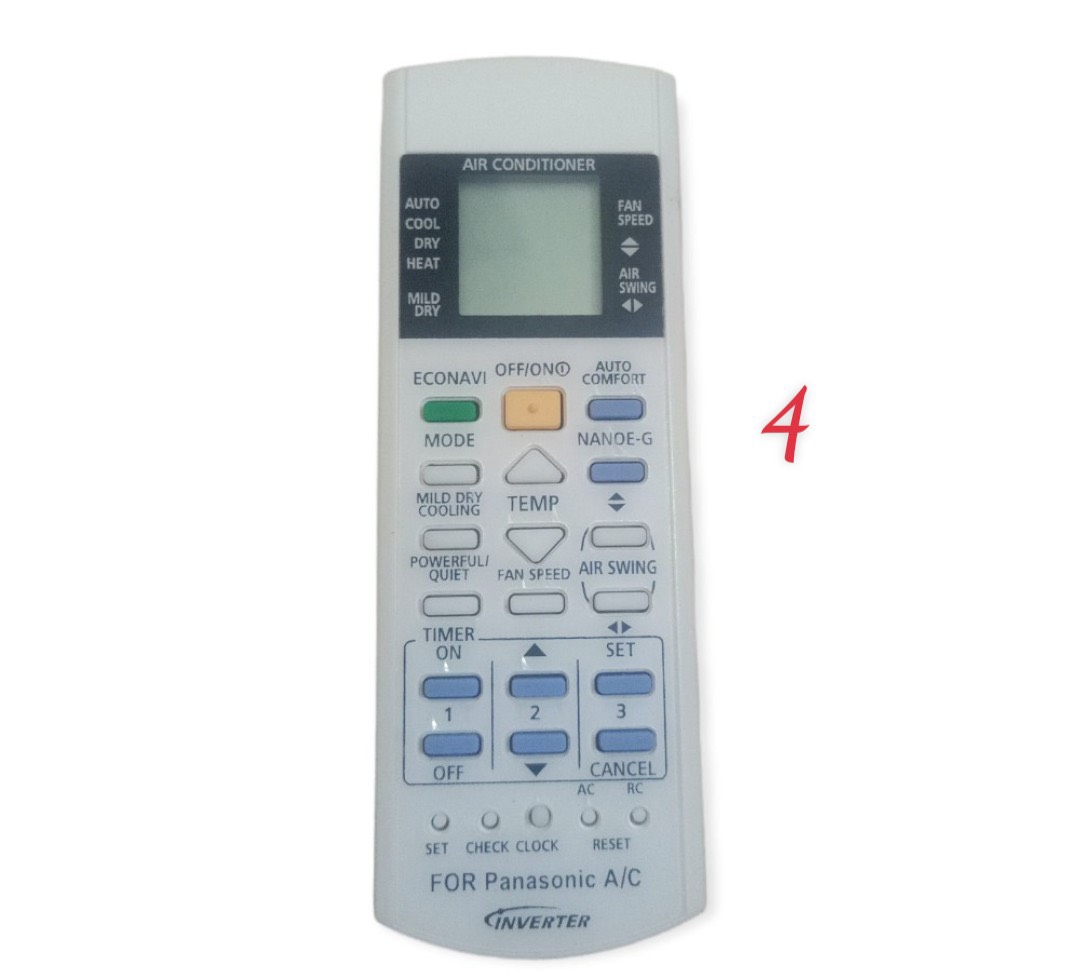 Điều khiển máy lạnh Panasonic nhiều loại ( tặng cặp pin ) / Remote máy lạnh Panasonic
