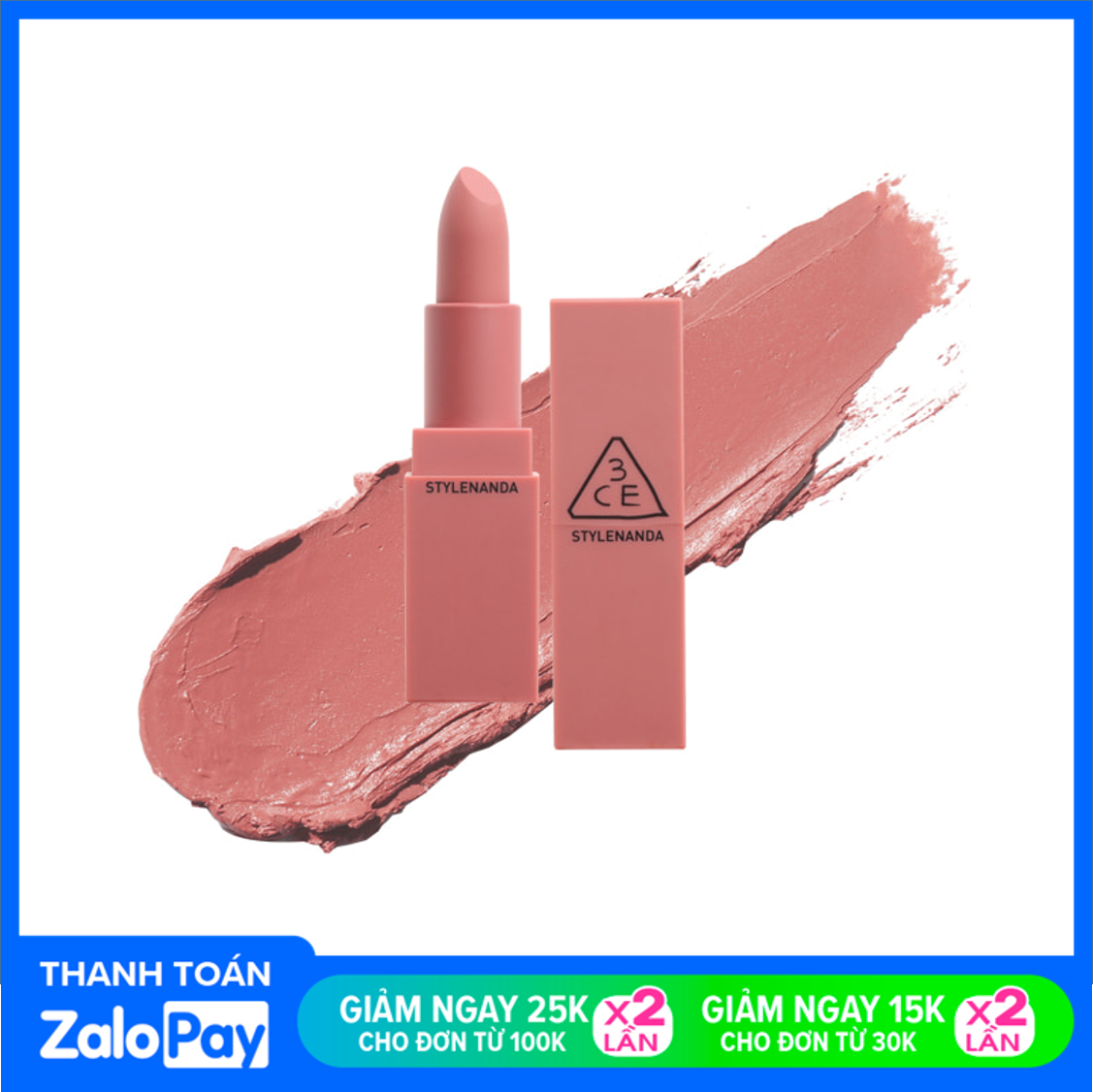 [HCM]Son Thỏi 3CE Mood Recipe Màu 218 Mirrorlike ( Màu Hồng Nude)