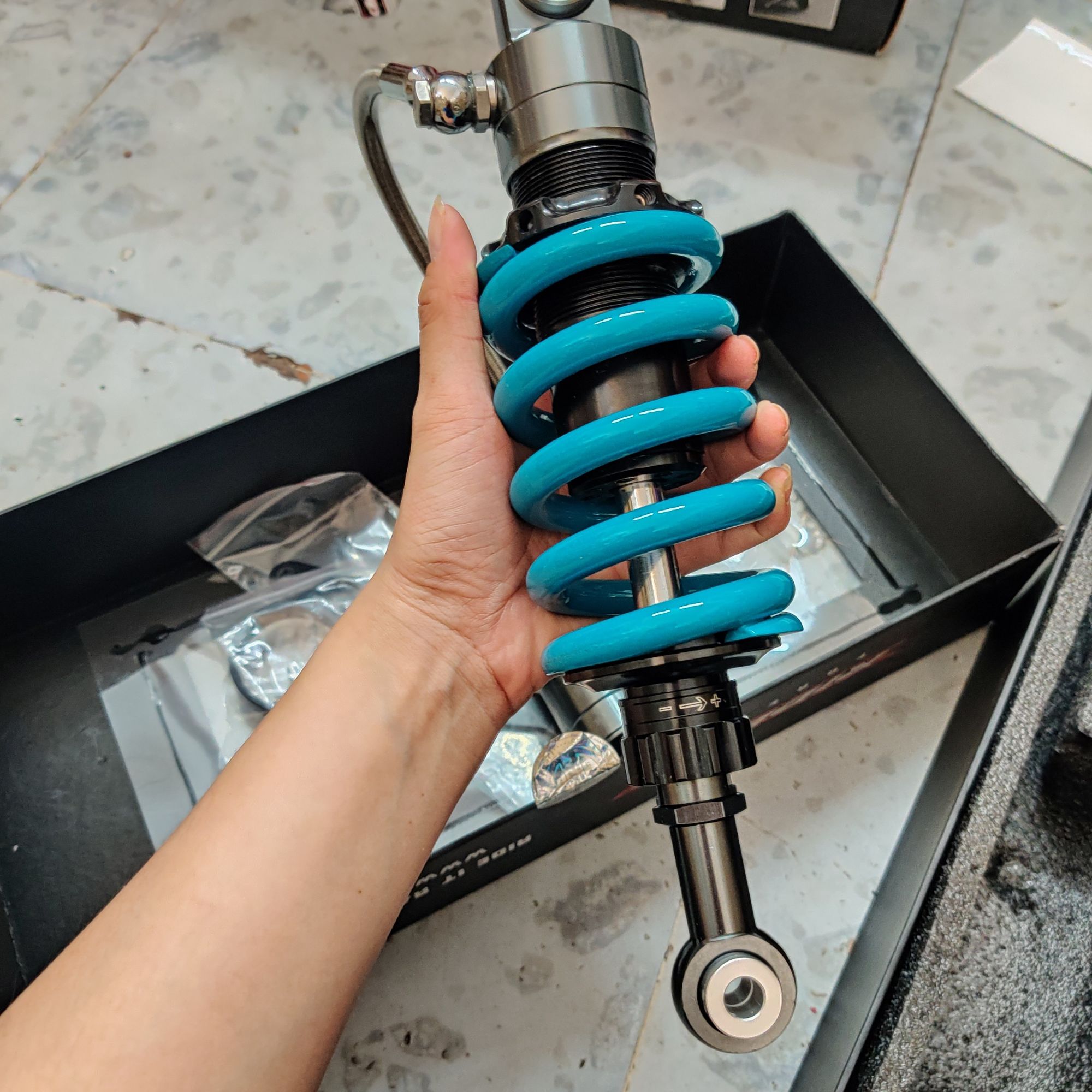 [HCM]phuộc ohlins bình dầu xoay 360 gắn ex winner satria sonic