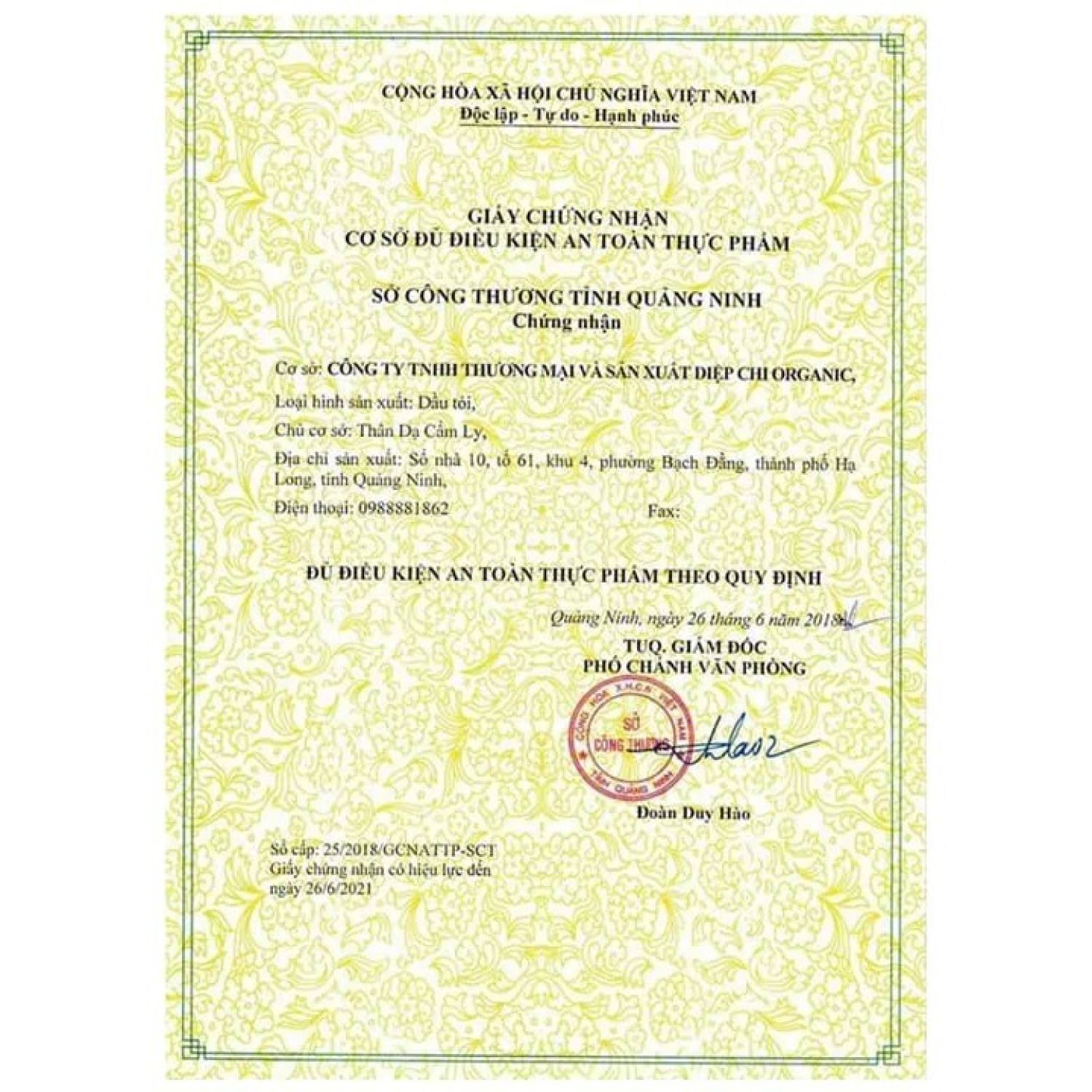 Dầu tỏi Diệp Chi Gold +