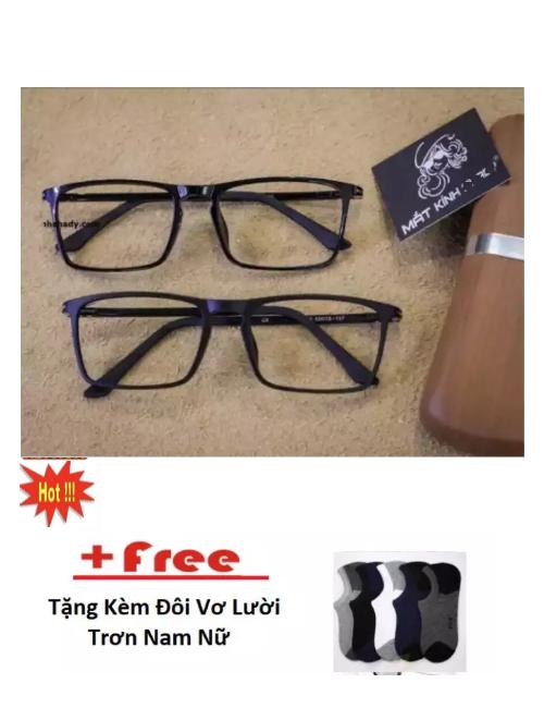 [HCM]Kính thời trang Nam Nữ  giả cận gọng dẻo cực hot + Tặng đôi vớ thời trang đẹp