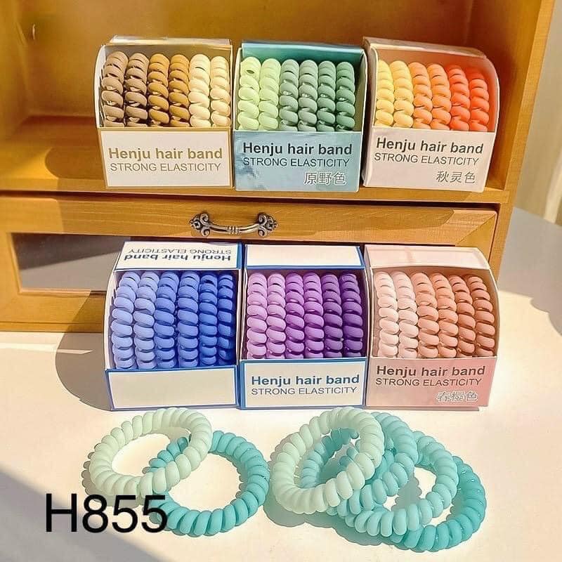 Hộp 6 dây buộc tóc lò xo thái Lan