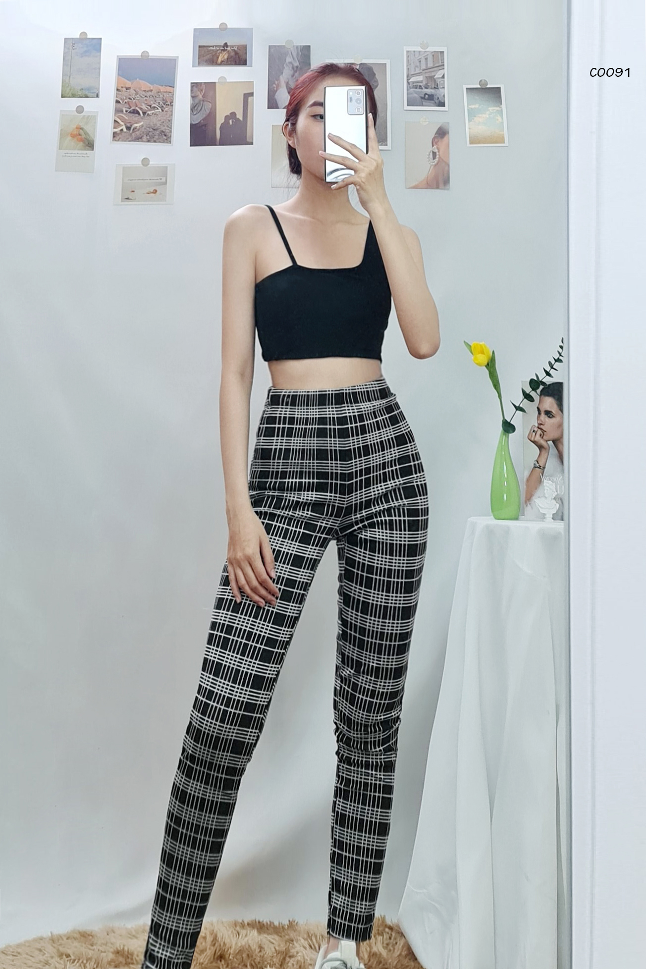 C0091 - quần legging f21 phối sọc kiểu
