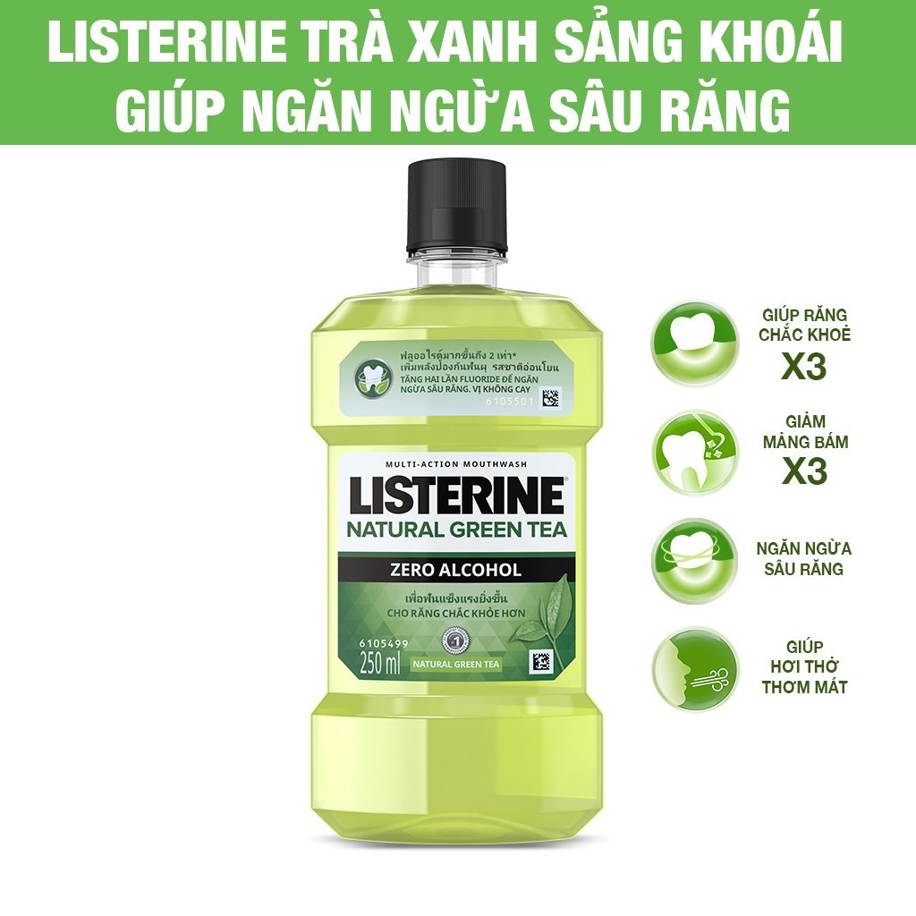 Nước súc miệng Listerine 250ml/ 750ml (Bibistore)