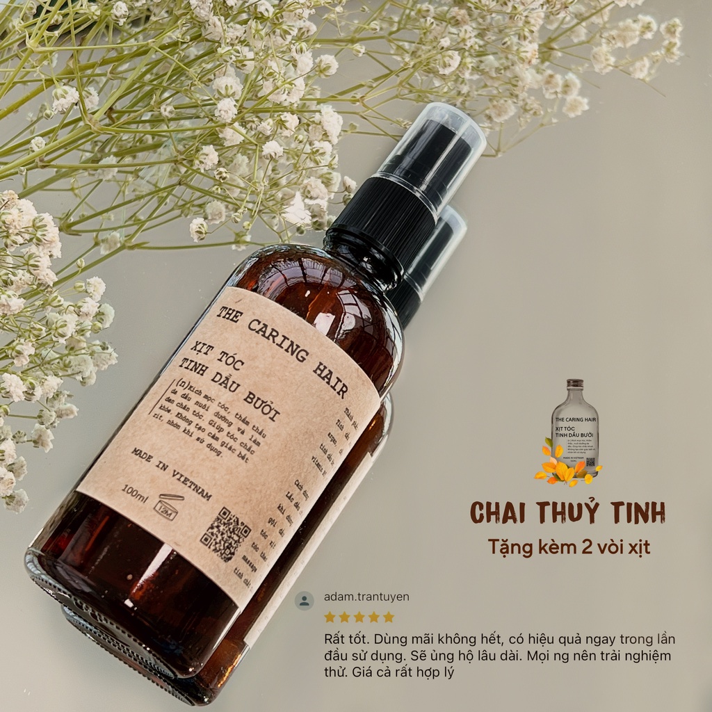 Xịt tóc tinh dầu bưởi the caring hair