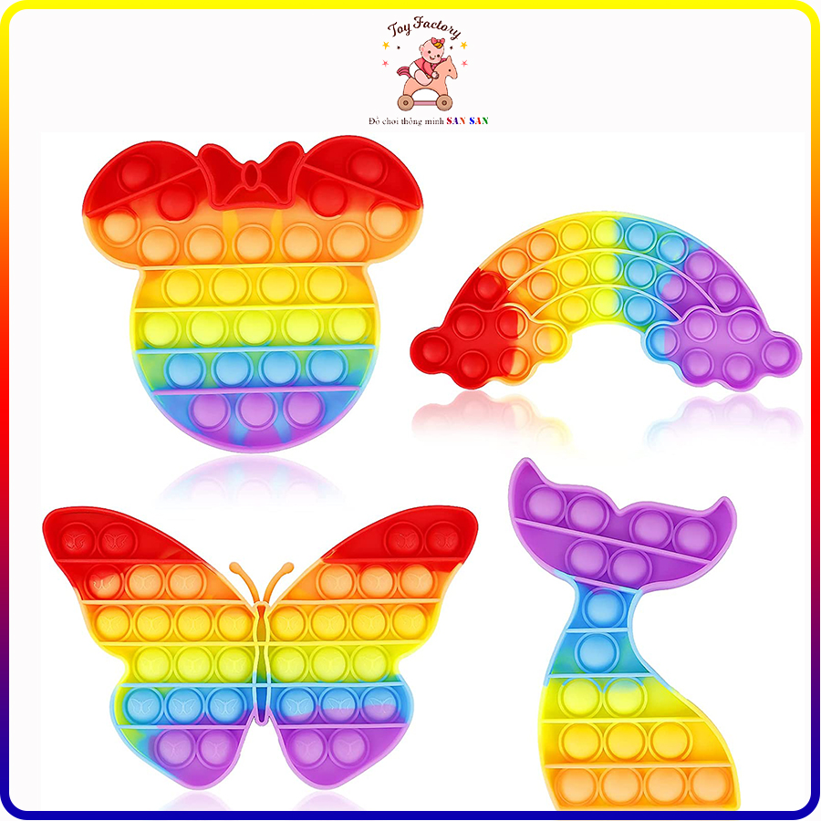 [Hoàn Tiền 10%]Pop it Đồ chơi giải trí nhấn, Popit bóp bong bóng giải tỏa căng thẳng