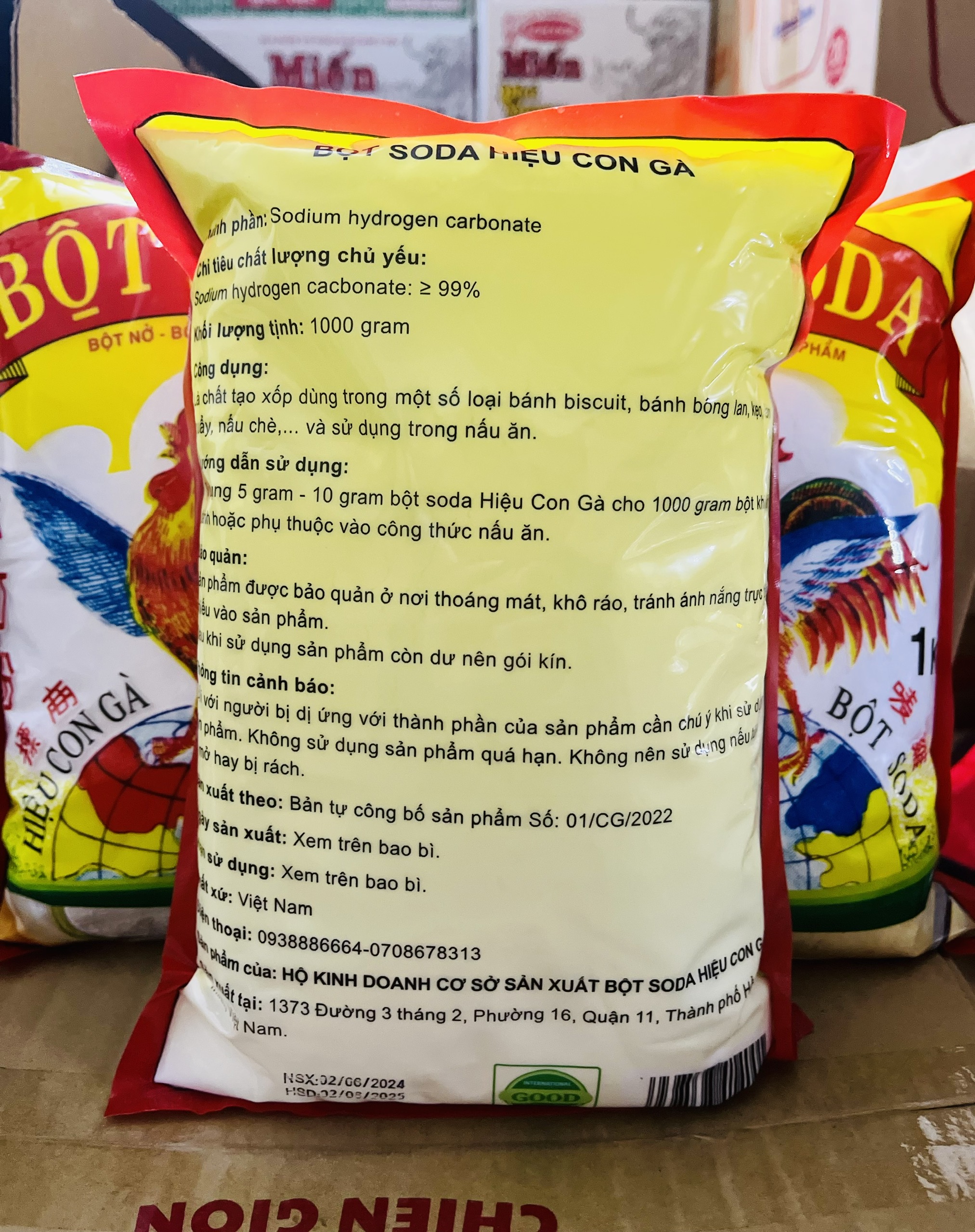 Bột Soda Hiệu Con Gà gói (1kg)