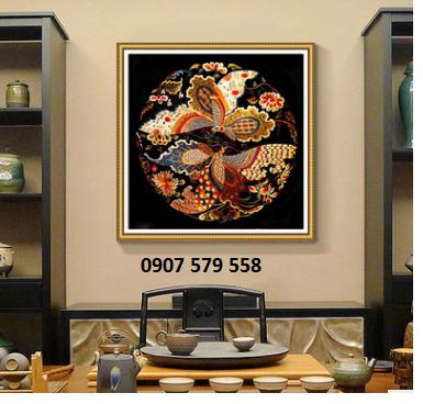 [HCM]Tranh thêu chữ thập CHỈ LỤA BÓNG-THÊU KÍN
