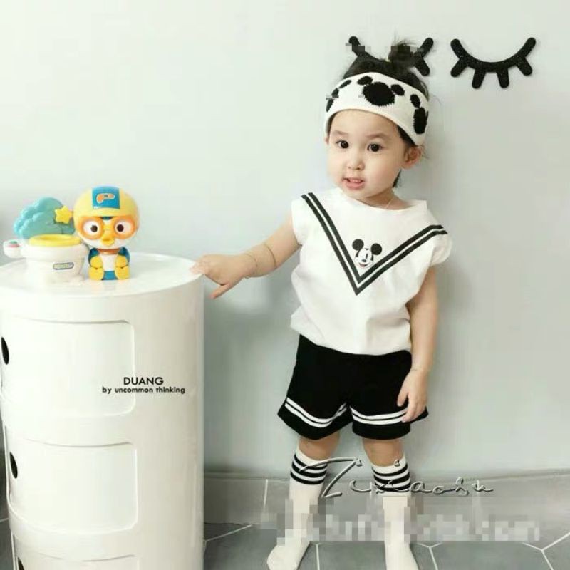 Bộ Cộc Tay Micky Cho Bé 8-18Kg