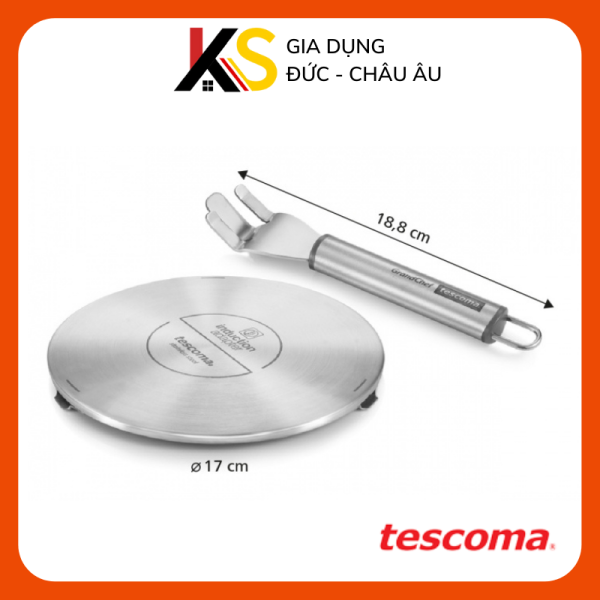 Giá bán Đĩa lót chuyển nhiệt bếp từ Tescoma giúp đun nấu mọi chất liệu nồi chảo Induction hob adapter GrandCHEF 17 cm và 21 cm