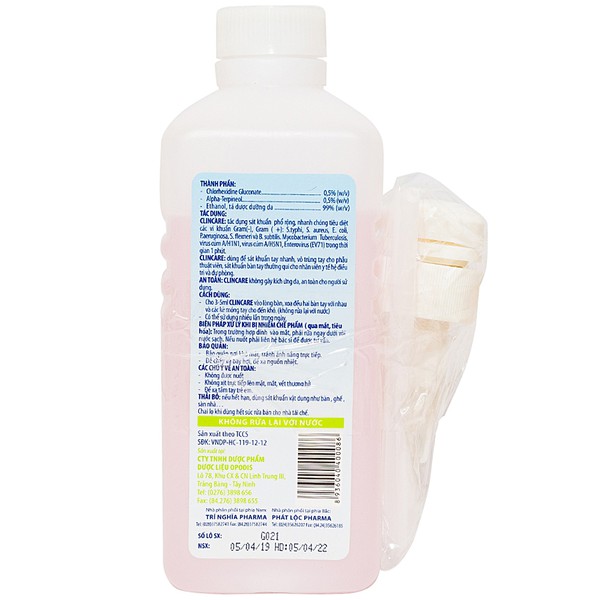 Sát Khuẩn Tay Nhanh Clincare 500ml
