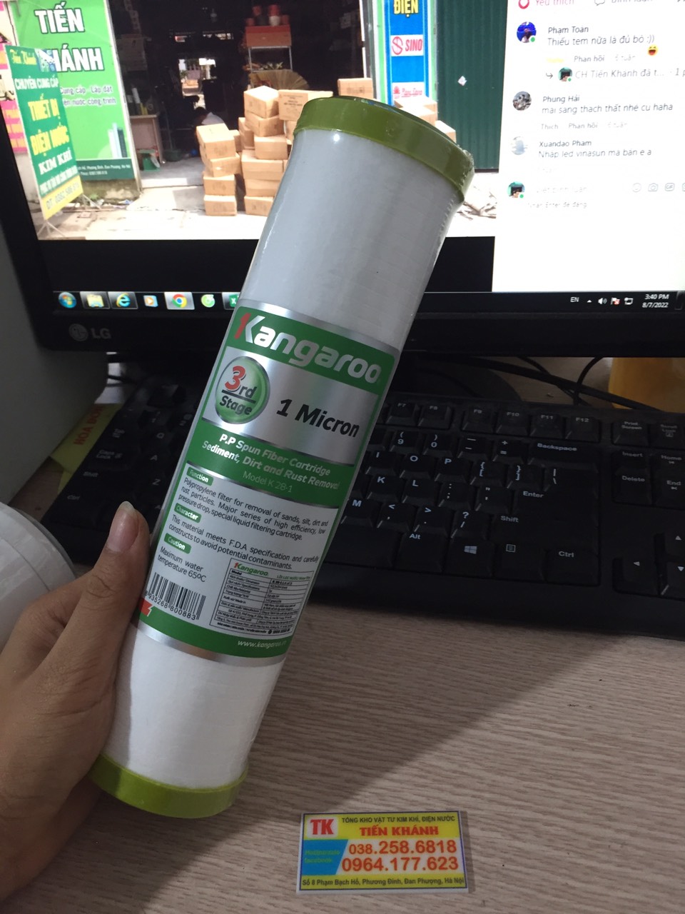 Bộ 3 lõi lọc nước Kangaroo 123