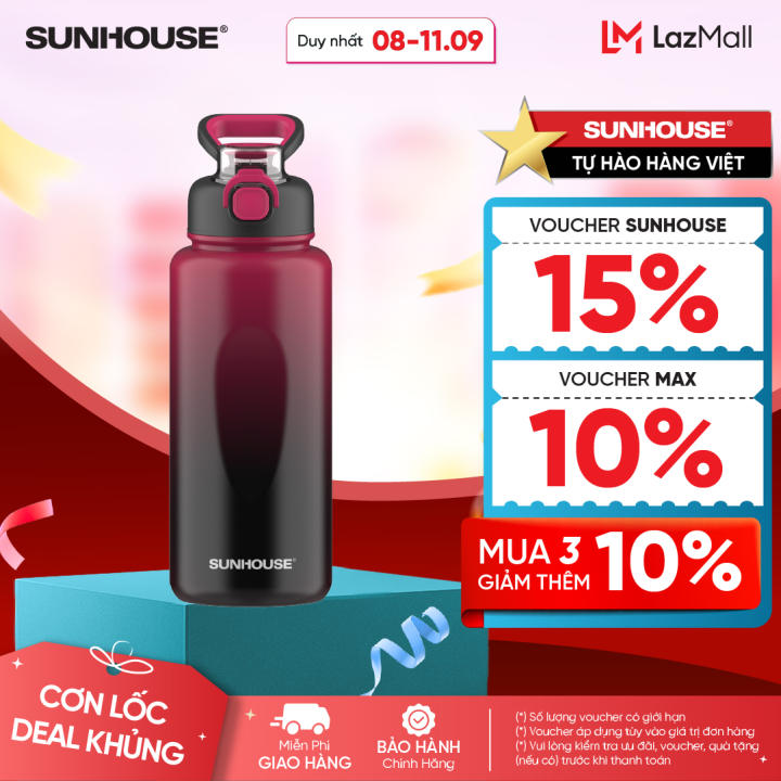 Bình giữ nhiệt Tap&Go 1000ml Sunhouse KS-TU1000TR