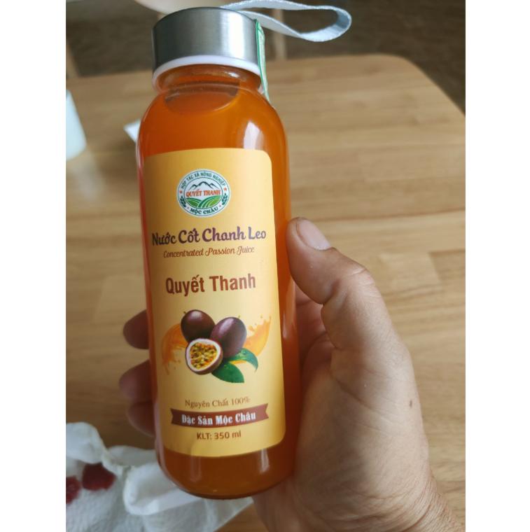 Nước cốt chanh leo (Chai thủy tinh 350ml), nước cốt trái cây nguyên chất