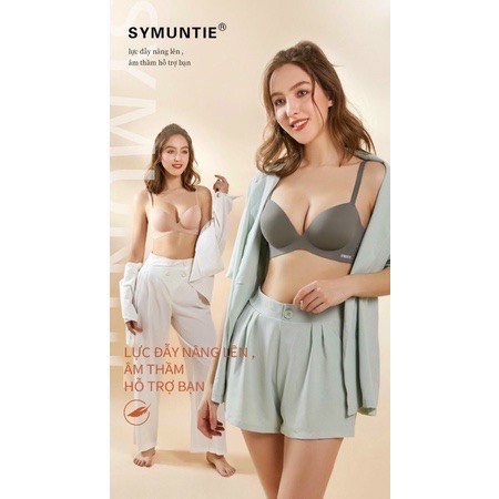 Áo lót nữ, áo ngực nữ đúc su trơn mềm mại không gọng đệm dày quả chéo nâng ngực bàn tay ôm nâng ngực tạo khe chống xệ S03 - Doris.Bra