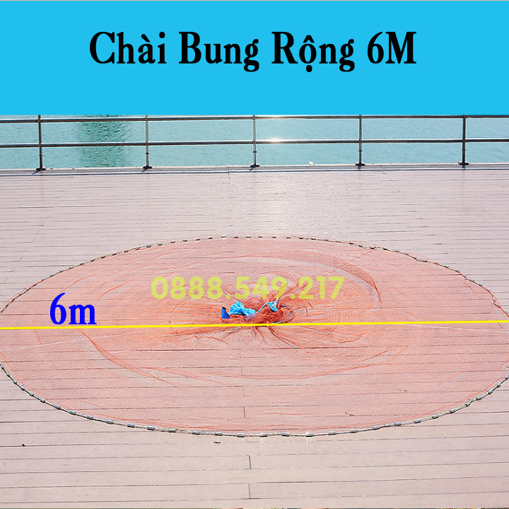 Chài Đánh Cá Đĩa Bay Loại Lớn 6M