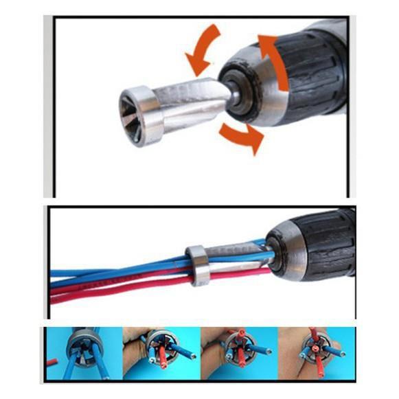 Đầu xoắn nối dây điện 2.5mm lắp máy khoan- 2 lỗ 3 dây