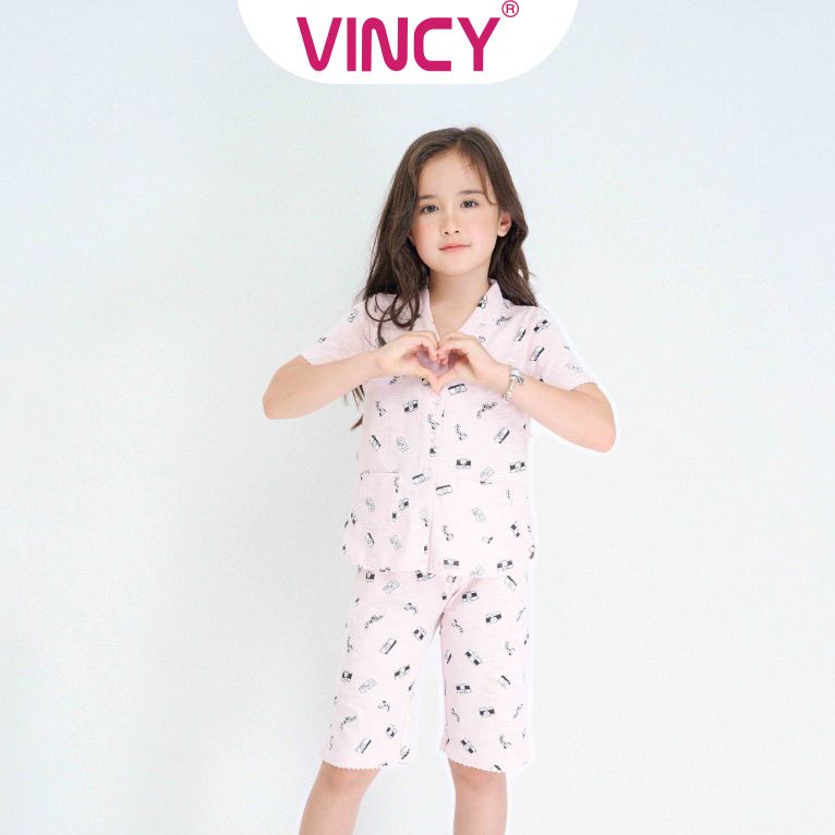 [Mua 3 giảm 20%, mua 2 giảm 15%] Bộ Đồ Thun Lửng Bé Gái Vincy KTL022W11