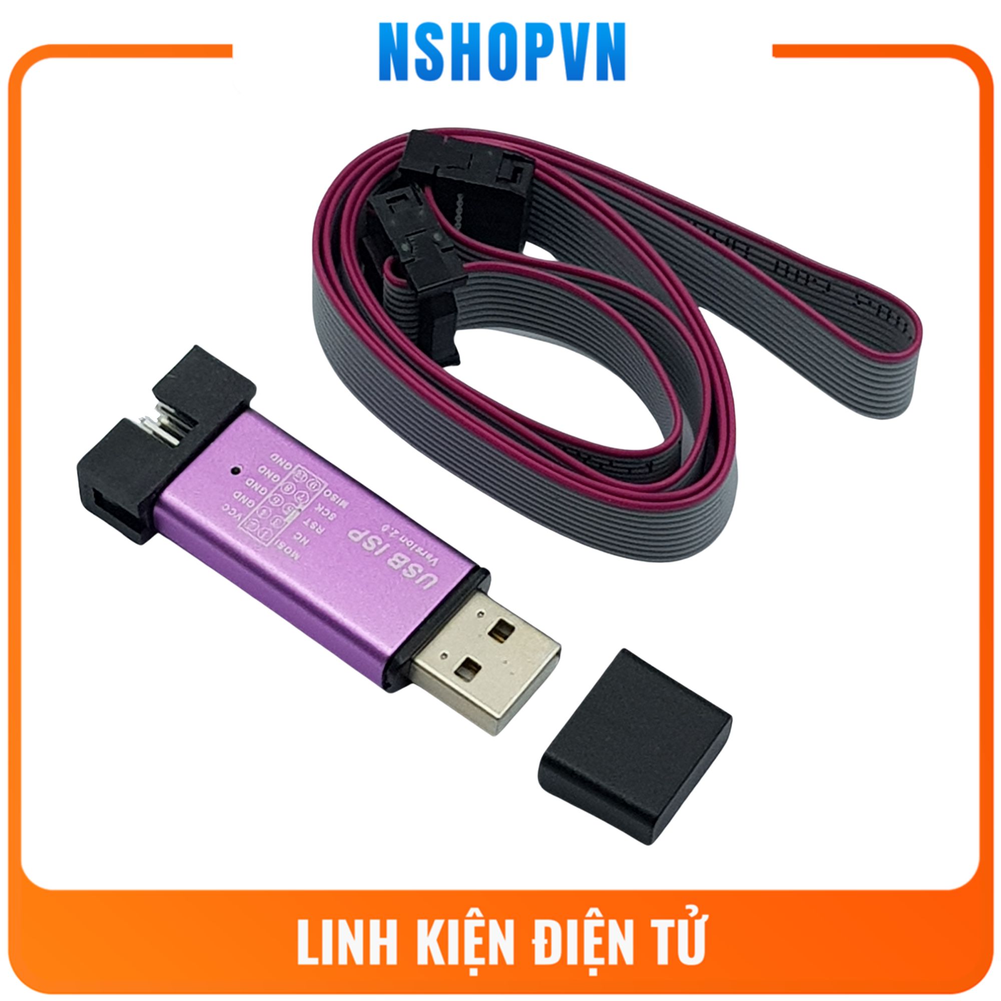 Mạch nạp avr isp usbasp vỏ nhôm