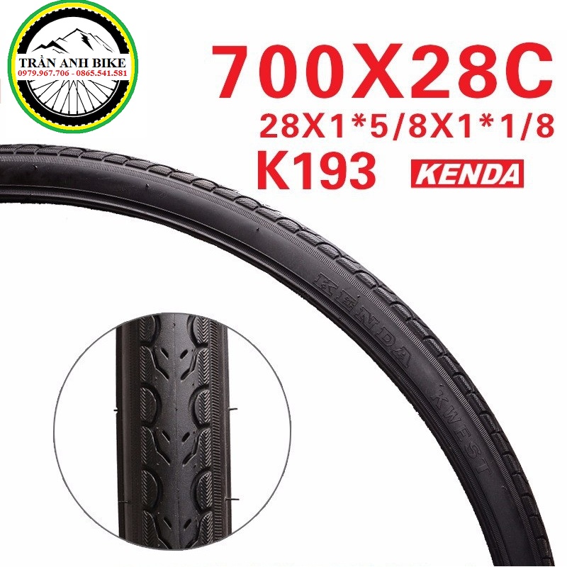 Vỏ lốp xe đạp KENDA KWEST K193 700x28C - 1 chiếc