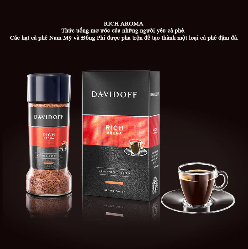 Cà phê hòa tan - Davidoff Café các loại lọ 100gram