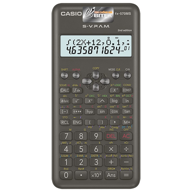 Máy tính khoa học casio fx-570ms học sinh lớp 6-7 có qr code chính hãng bh 7 năm