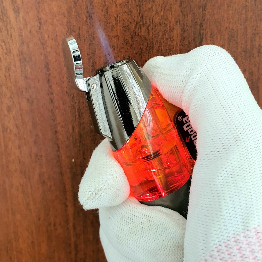 [HCM]Bật Lửa Gas Khò Móc Khóa Có Đèn Led Xanh - Đỏ ( Xài Gas - Lửa Khò - Nhiều Màu)