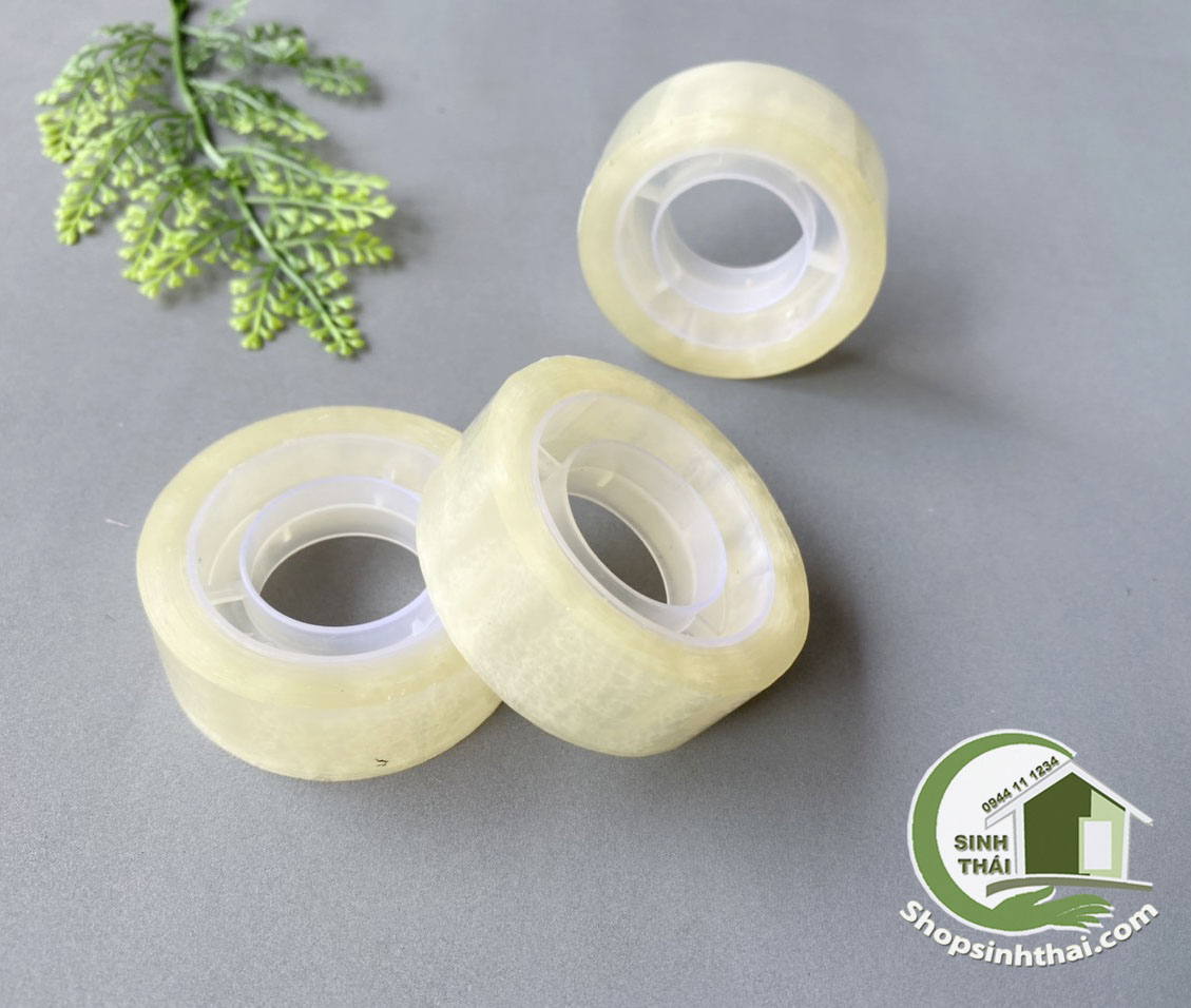 [HCM]Cuộn băng keo trong 2p băng keo nhỏ cho văn phòng - mic 50 siêu dai