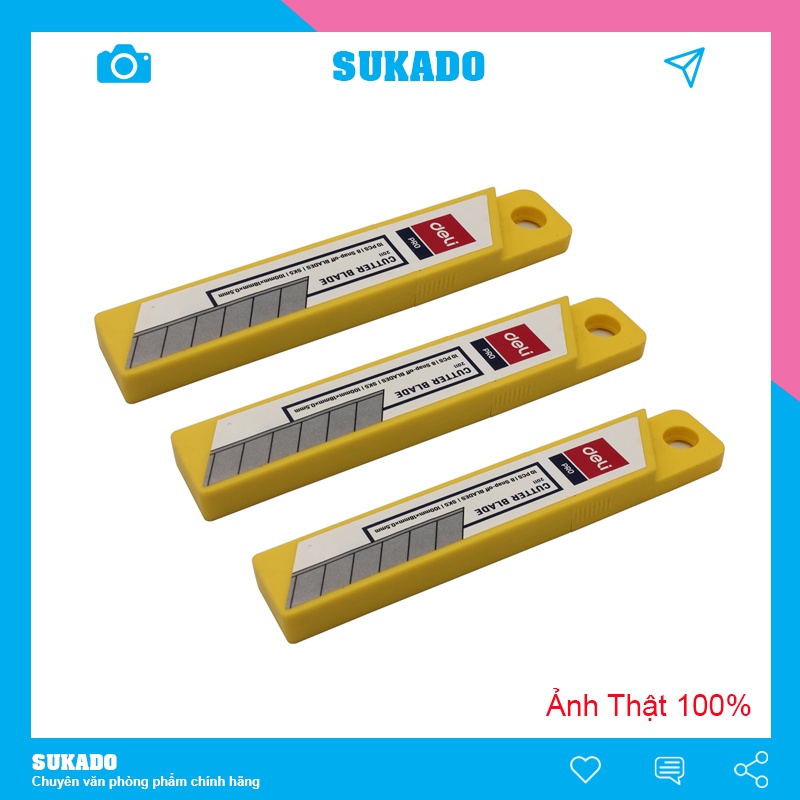 Lưỡi dao dọc giấy Deli [10 lưỡi dao] SUKADO