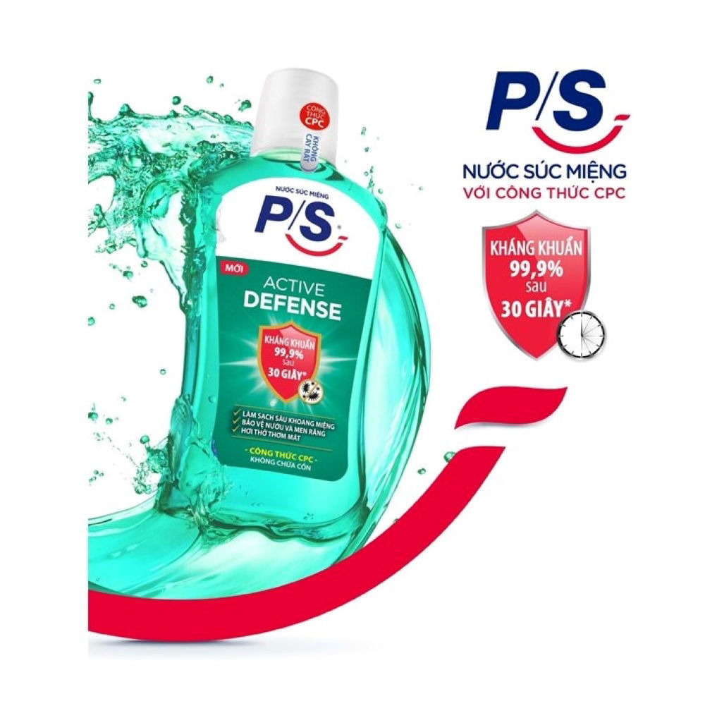Nước súc miệng P/S Active Defense 500ml