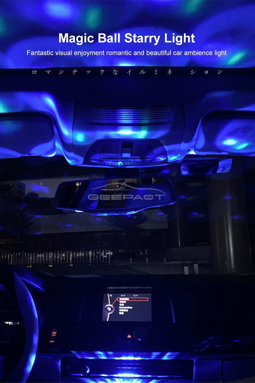 Geepact Car Atmosphere Lights USB Interior Decorative Lamp Mini LED Car Roof Star Night Lights Adjustable Romantic Galaxy Lamp Home Ceiling Decoration Light for Birthdays Festive Celebration Parties