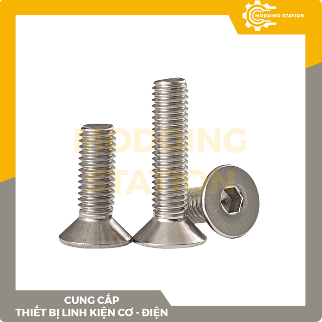 Ốc Lục giác đầu CÔN inox 304 size M1.6x3mm, M1.6x4, M1.6x5mm, M1.6x6, M1.6x8mm