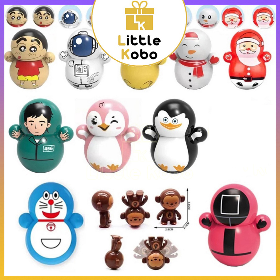 Đồ Chơi Lật Đật Mini Doraemon Cho Bé Cute Dễ Thương Phi Hành Gia Hello Kitty Ninja Squid Game Đồ Chơi Trẻ Em Trí Tuệ
