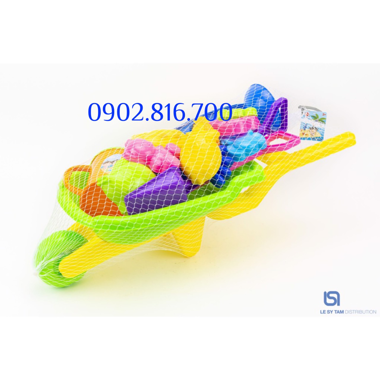 Đồ chơi đi biển cho bé - lưới xe cút kít đi biển - xe rùa - xô xúc cát - xe đẩy đi biển LT 0668
