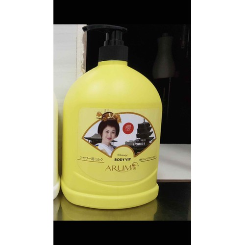 Sữa tắm cô gái Nhật SAKURA BODY VIP ARUM VÀNG 1200ml