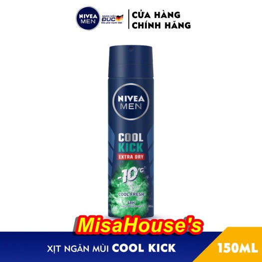 Xịt Ngăn Mùi NIVEA MEN Cool Kick Mát Lạnh (150ml)