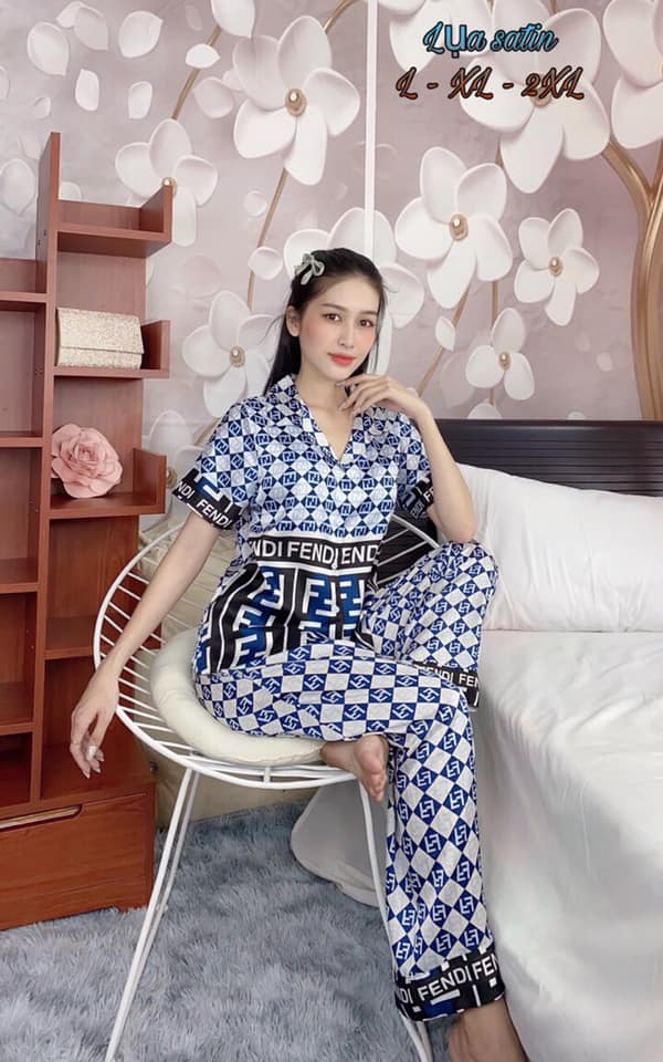 BỘ PIJAMA LỤA SATIN CAO CẤP - TAY NGẮN (TỪ 56-75KG)