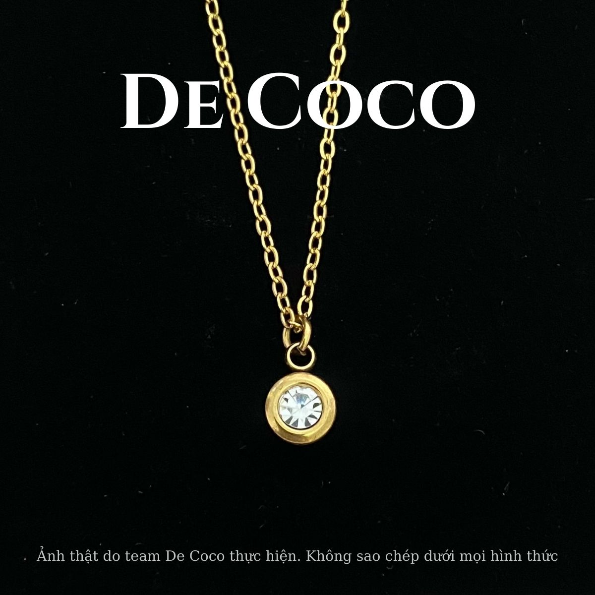 Không đen gỉ - vòng cổ, dây chuyền nữ blink de coco