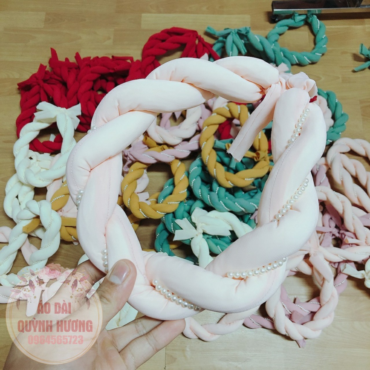 Mấn xoắn đính hạt ( phụ kiện ngành cưới xinh)
